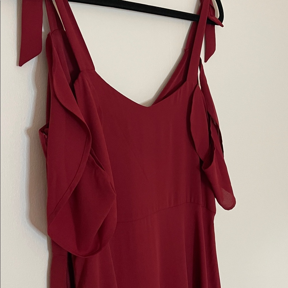 Express Burgundy High Low Dress